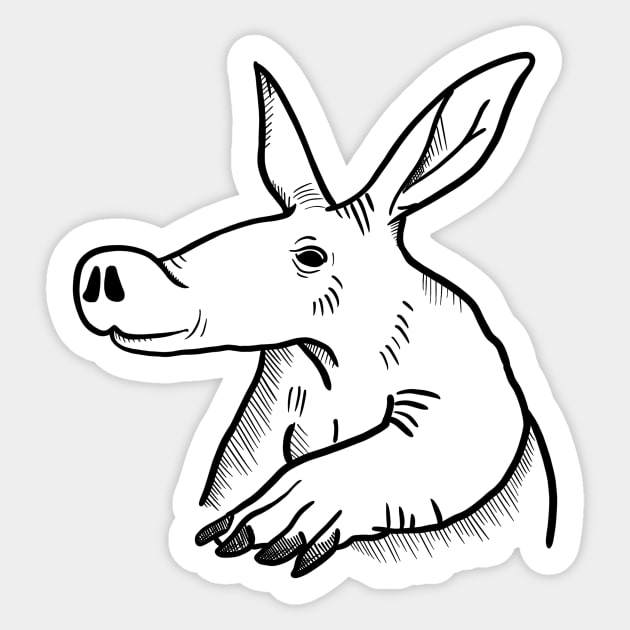 Aardvark Sticker by jplrosman